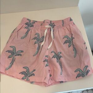 chubbies Pink Palm-Print Women’s Drawstring Shorts